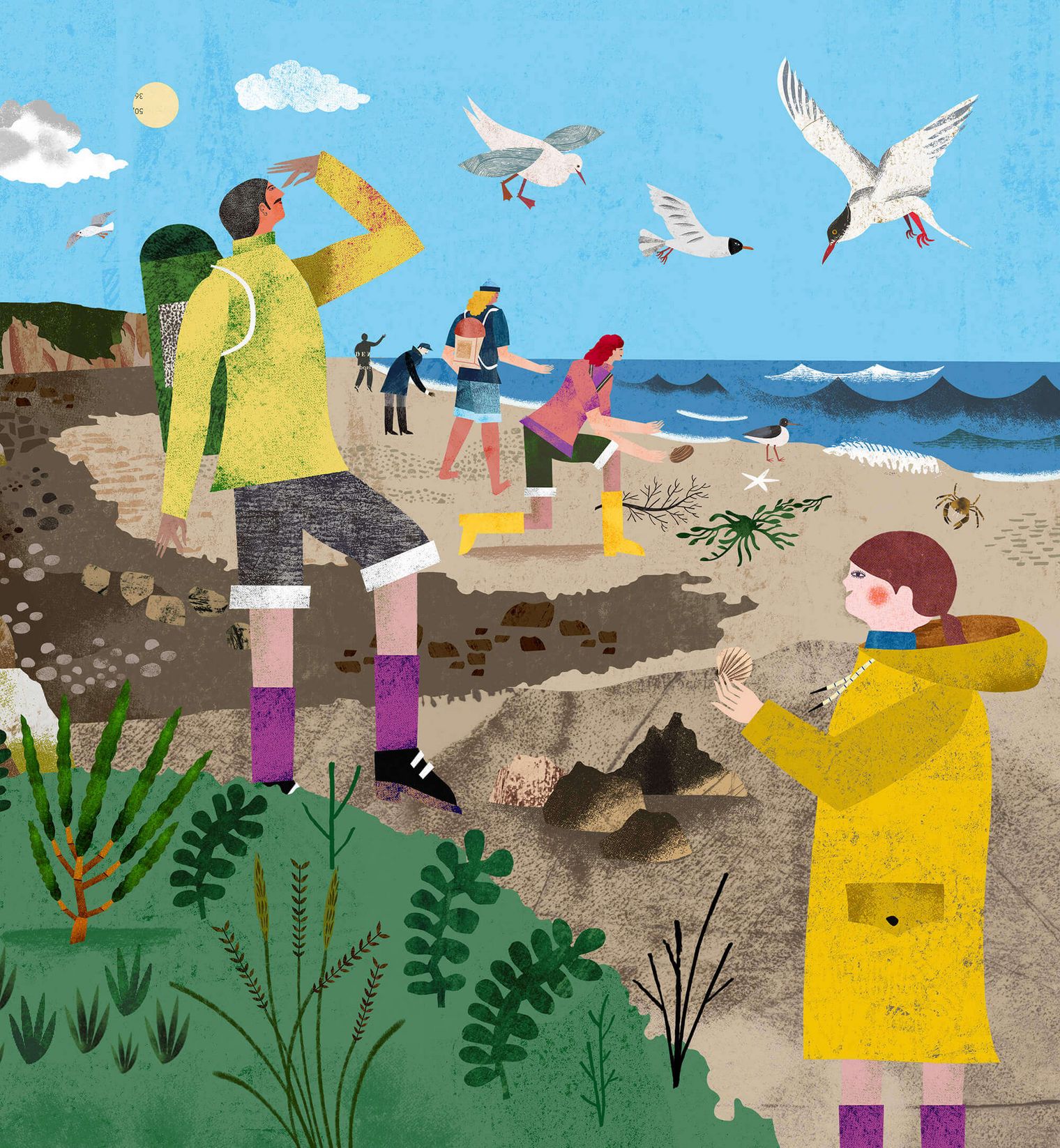 Die "Wandernden" ist eine Form der Sylter Strandtypen.