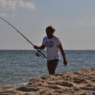 Angler am Ellenbogen auf Sylt