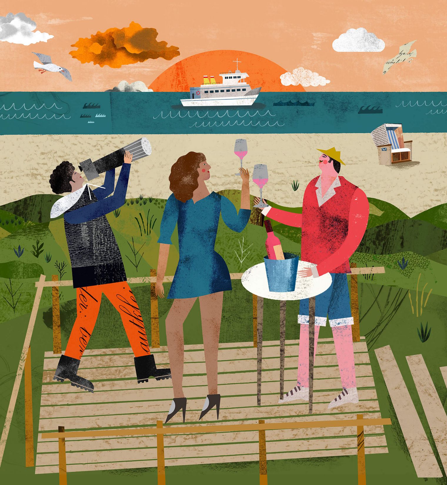 "Die Sundowner" sind eine Form der Sylter Strandtypen