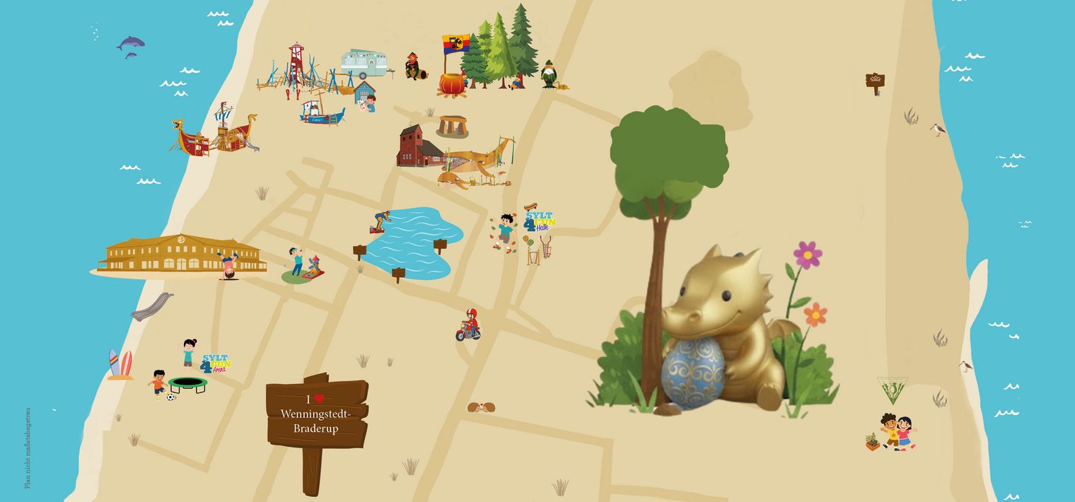 Hinweiskarte, wo die sieben DrachenGoldeier versteckt sein könnten