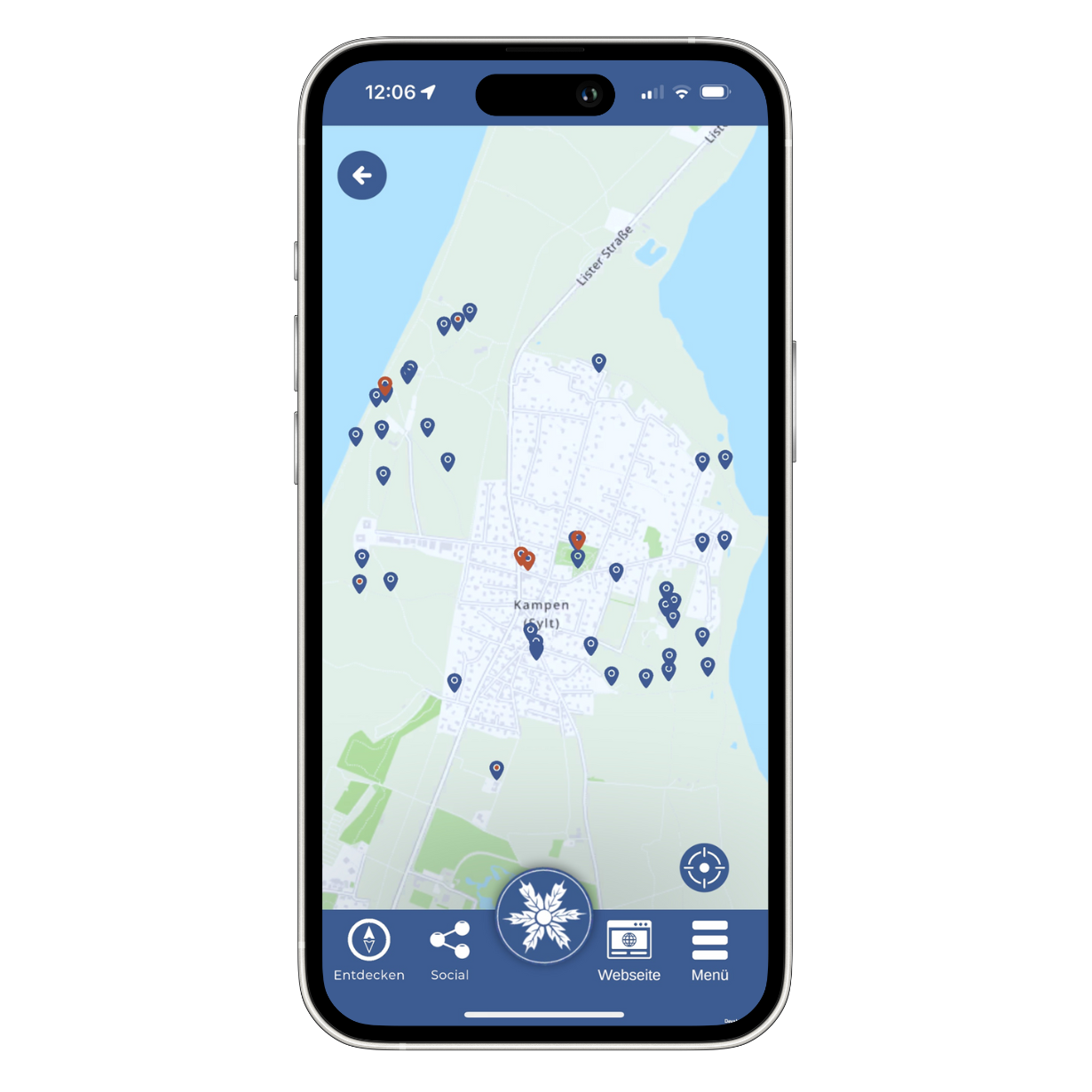 Kampen.Digital App mit Karte für Kunst- und Kulturpfad