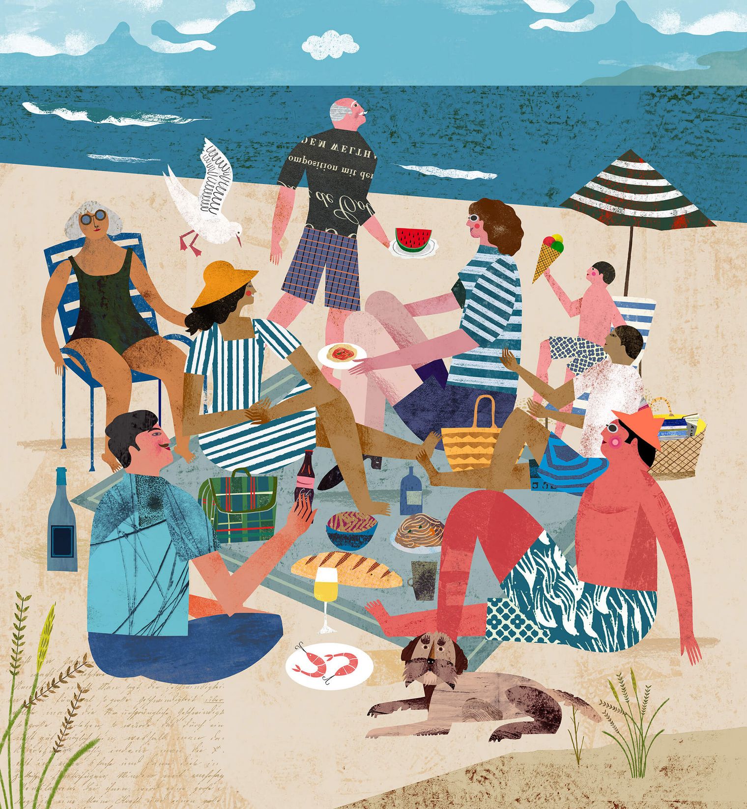 Die Strandcliquen sind eine von sechs Sylter Strandtypen