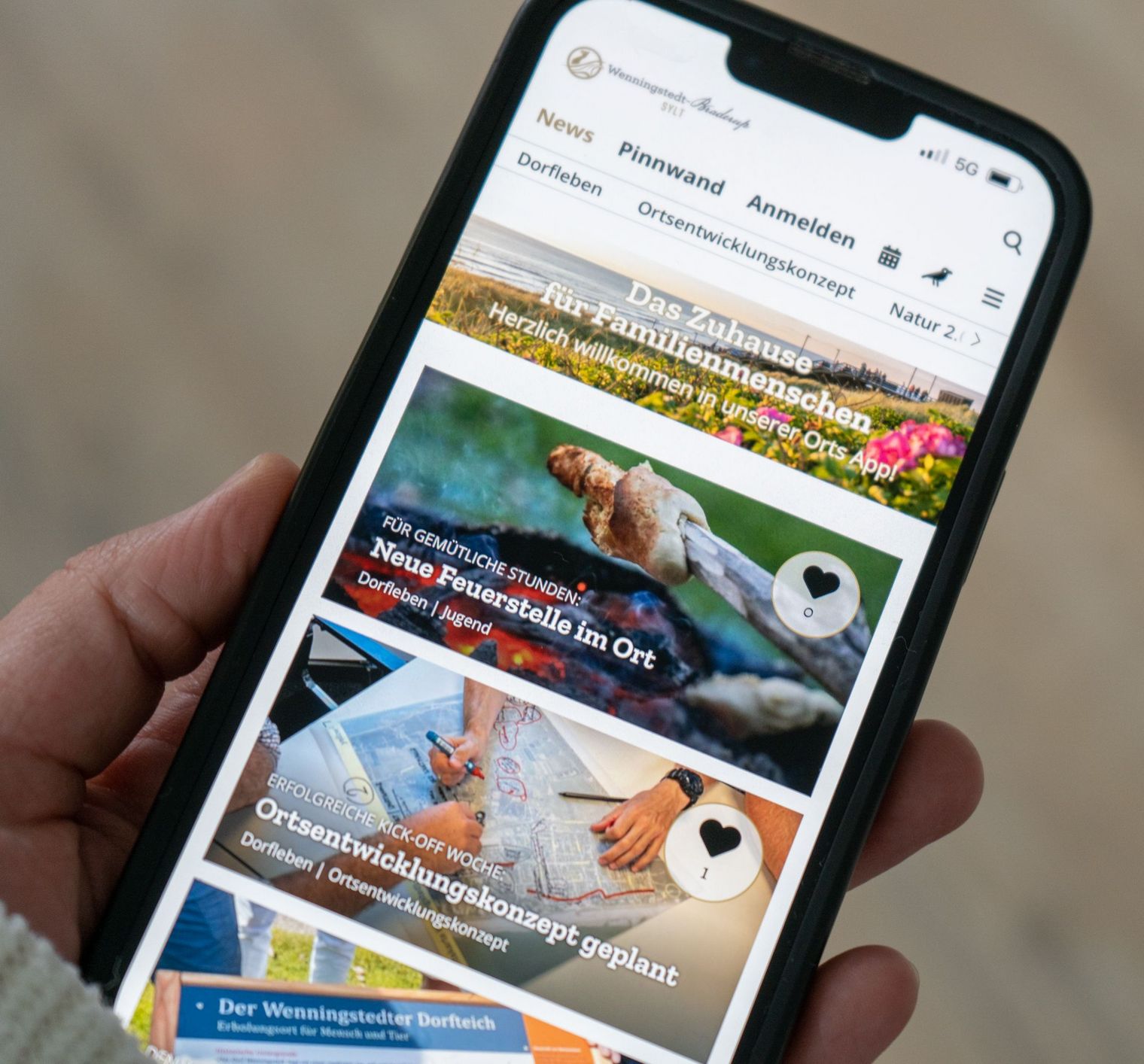 Wenningstedt App auf dem Handy