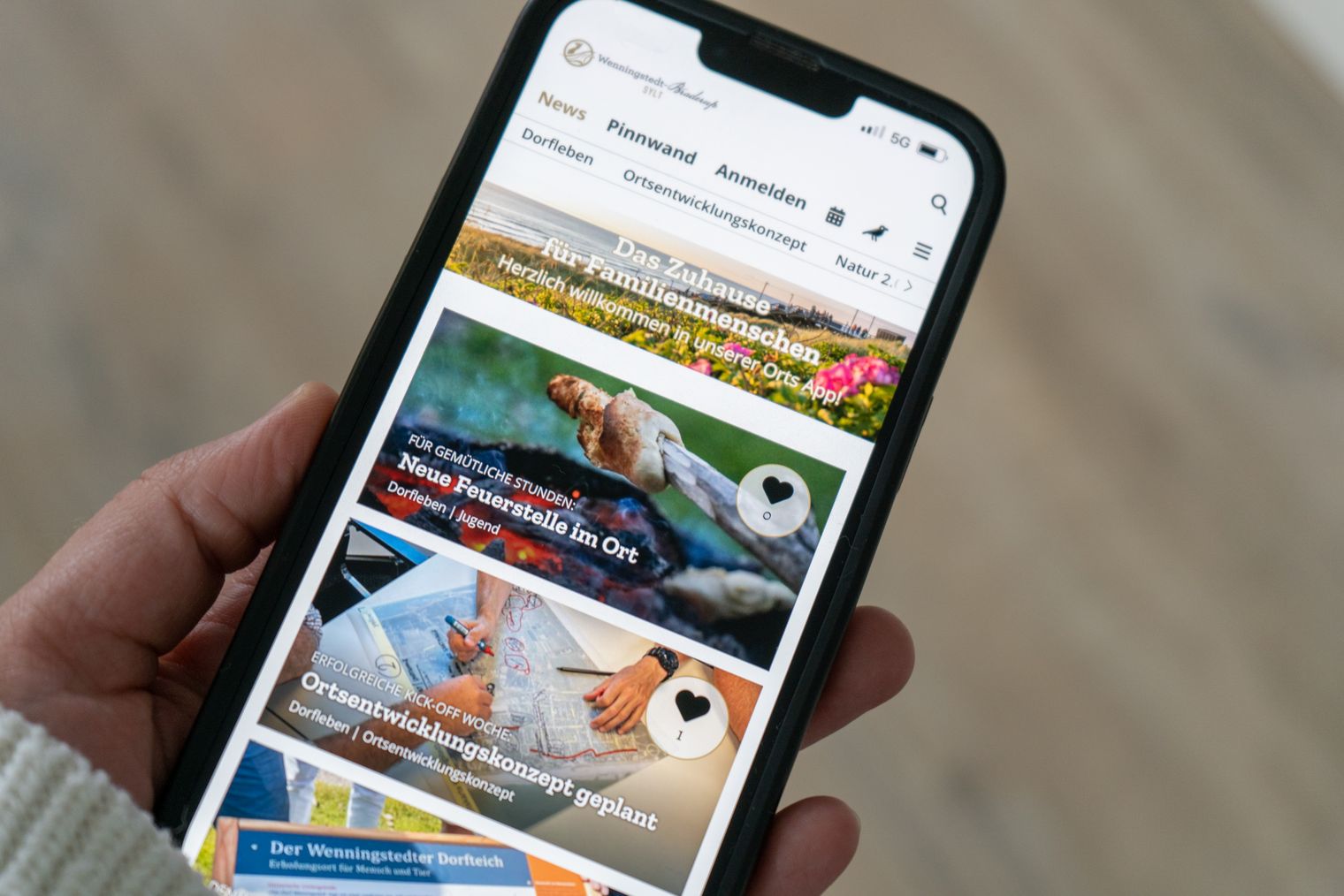 Wenningstedt App auf dem Handy