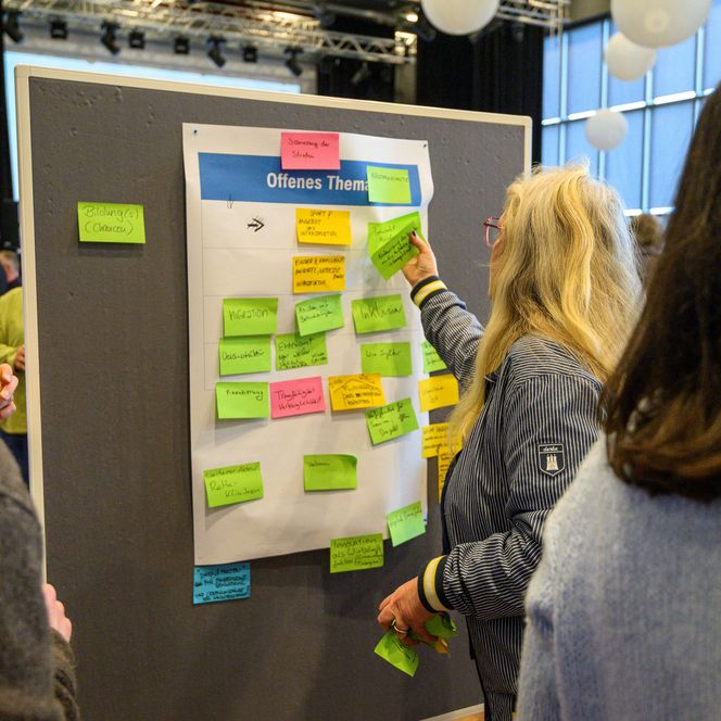 Themenstation bei der Dialogischen Themensammlung