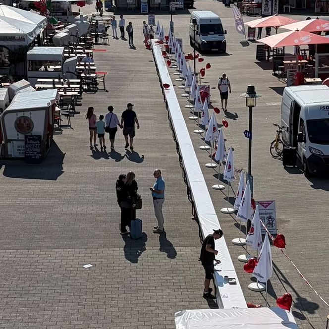 Deutschlands längstes Fischbrötchen_aufnahme von oben