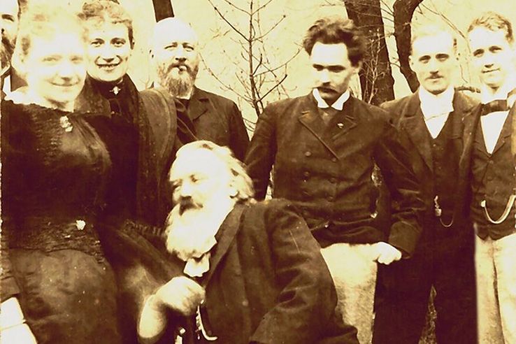 Gustav Jenner mit Lehrer Johannes Brahms