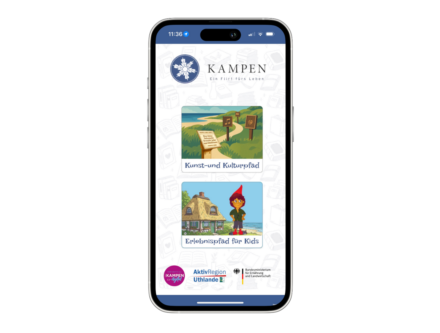 Startseite der Kampen.Digital App