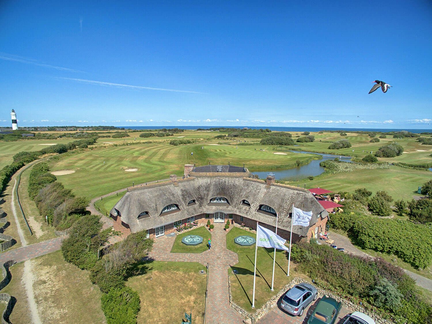 Luftaufnahme des Golf-Club Sylt