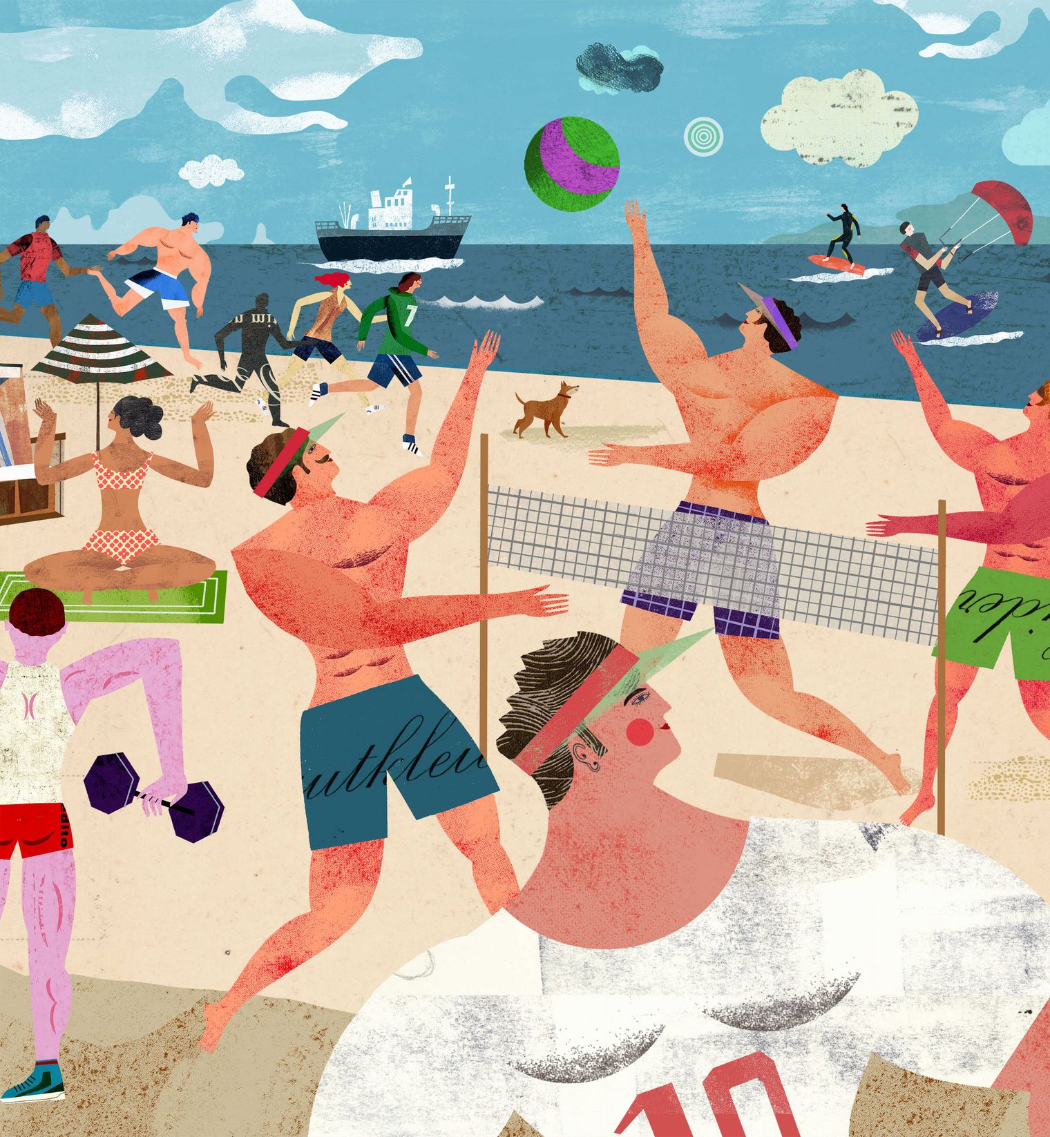 Die sogenannten Sportlichen Aktivlinge sind eine Form der Sylter Strandtypen