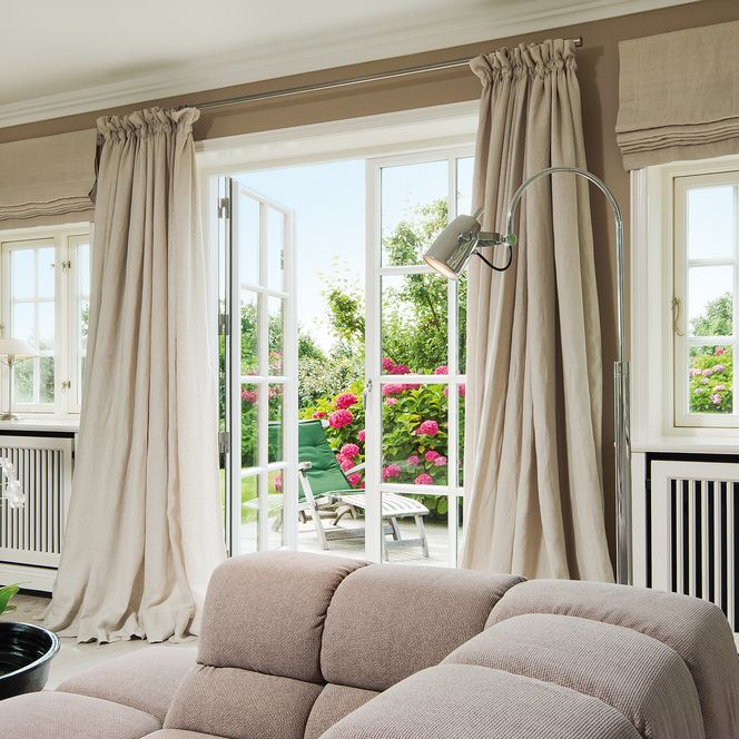 © A&M_Ferienhaus Kampen_Inselhaus Wohnzimmer mit Terrasse