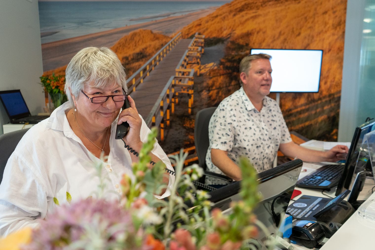 Team der Tourist-Information im Haus am Kliff