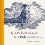 Buchcover mit Illustration des Sylter Hausgeists Nis Puk, Titel auf Friesisch und Deutsch.